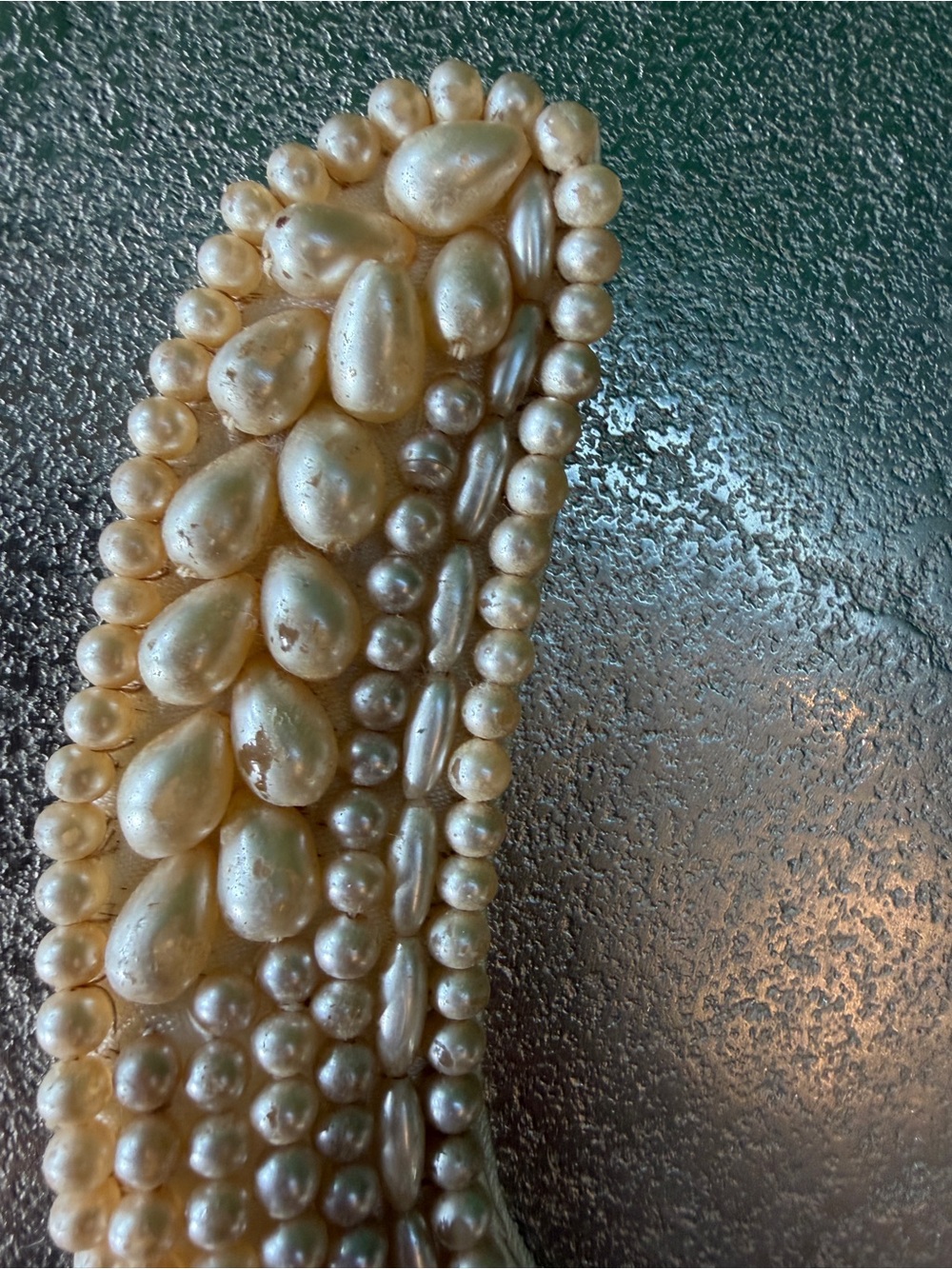 Vintage 1950s Baar & Beards Faux Pearl Collar Necklace, Made in Japan WPL 10360, - Picture 4 of 10